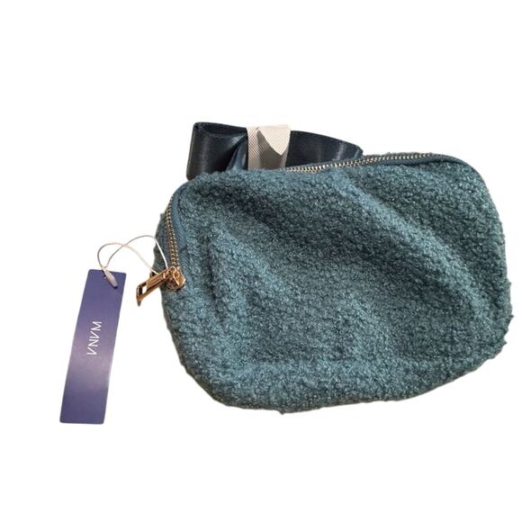 VNVM Sherpa Belt Bag, Fleece Fanny Packs Green Waist Bag w/ Adjustable Strap New - Picture 9 of 12